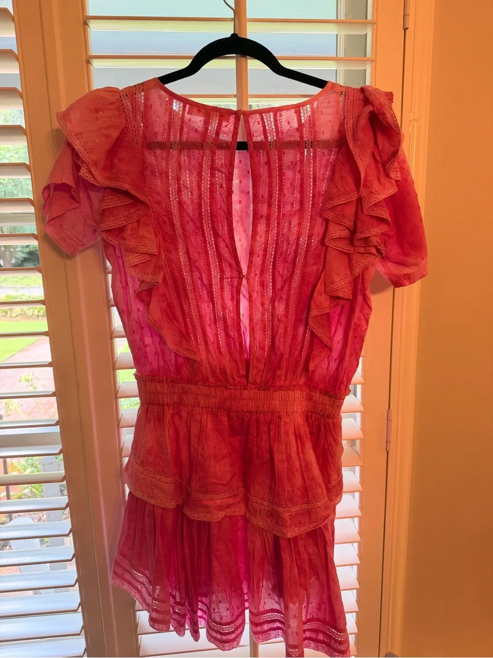 LoveShackFancy Pink Ruffle Mini Dress - Picture 4 of 4